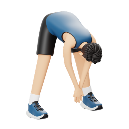 L'homme sportif tend la main  3D Illustration