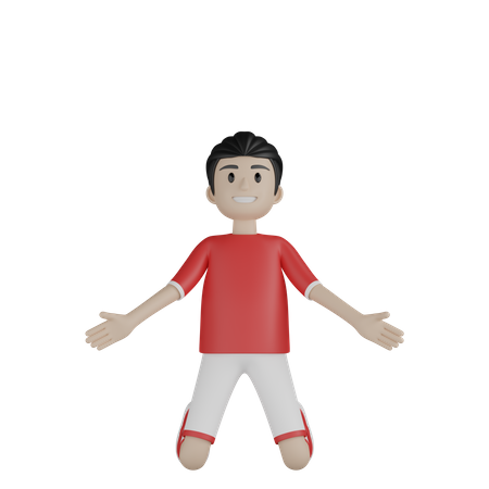 Sportler feiern Erfolge  3D Illustration