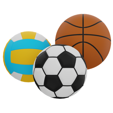 Sports Balls  3D Illustration