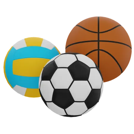 Sports Balls  3D Illustration