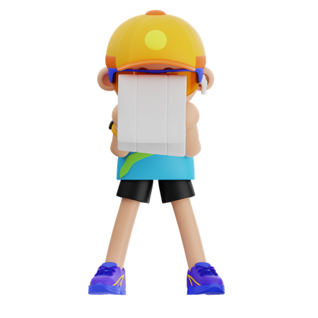 Sports Boy Wipe Face  3D Icon