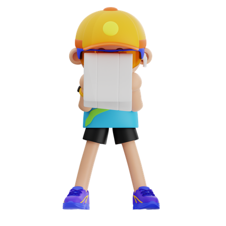 Sports Boy Wipe Face  3D Icon