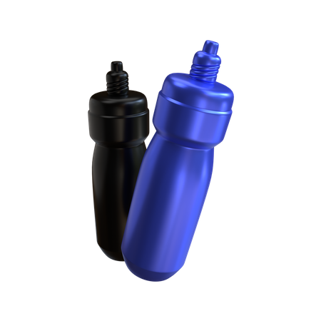 Sports drinking bottles  3D Illustration