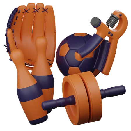 Sports Equipment  3D Icon