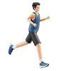 Sports Man Running Training