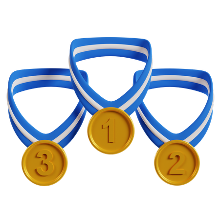Sports Medals Illustration  3D Icon