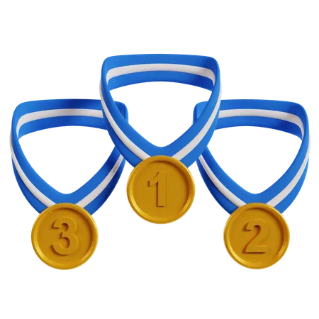 Sports Medals Illustration  3D Icon