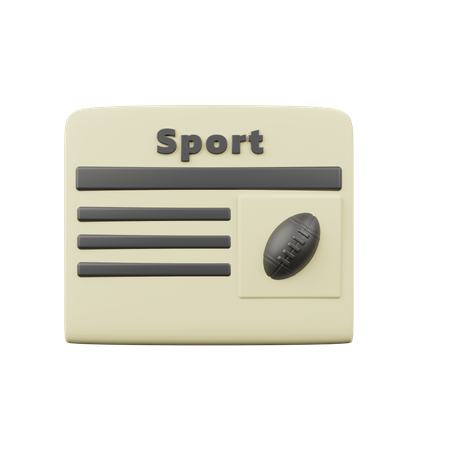 Sports News  3D Icon