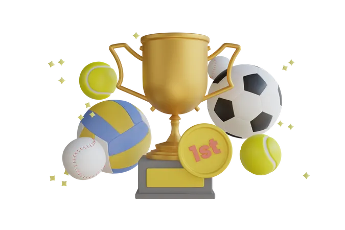 Sports Trophy  3D Illustration