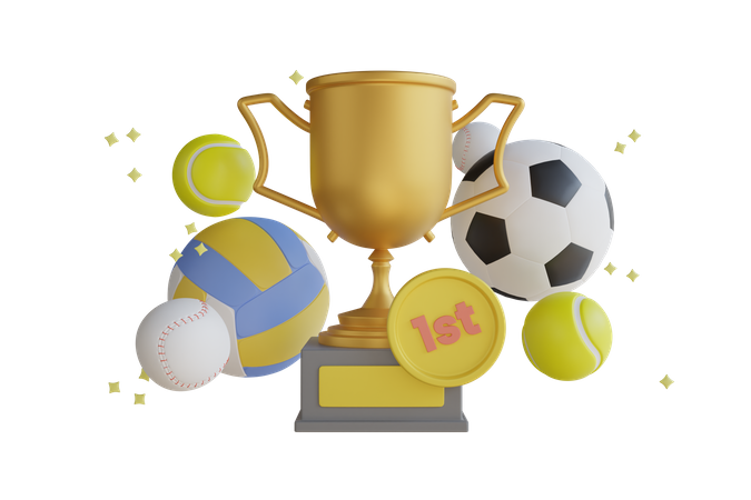 Sports Trophy  3D Illustration