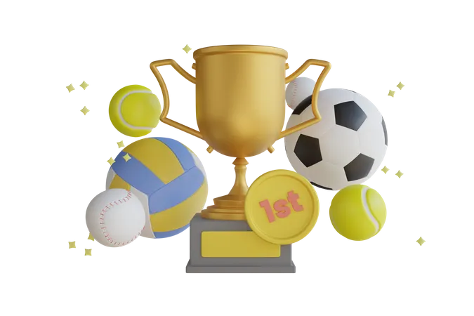 Sports Trophy 3D Illustration