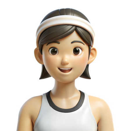 Sporty Woman Avatar  3D Icon