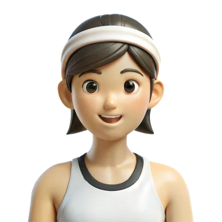 Sporty Woman Avatar  3D Icon