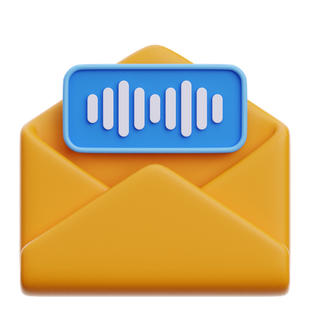 Sprach-E-Mail  3D Icon