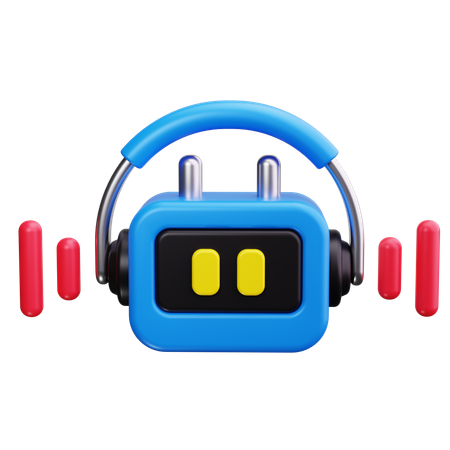 Sprachassistent-Bot  3D Icon