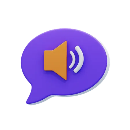 Voice-Chat-Blase  3D Icon