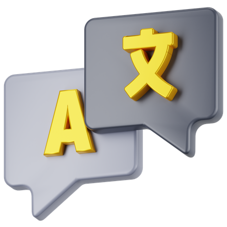 Sprache  3D Icon