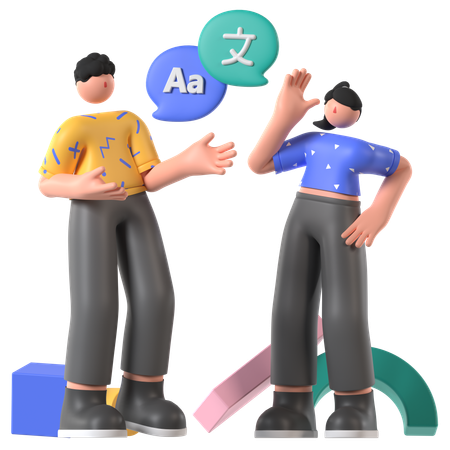 Sprachübersetzung  3D Icon