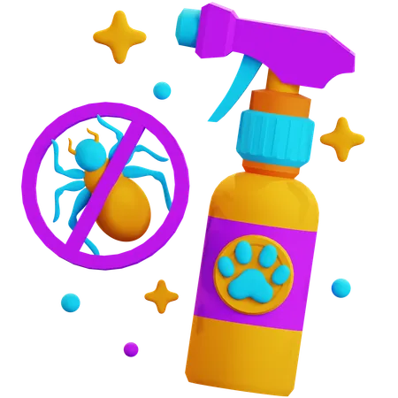 Spray anti grosso e anti-pulgas para animais de estimação  3D Icon