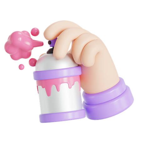 Spray colorido  3D Icon