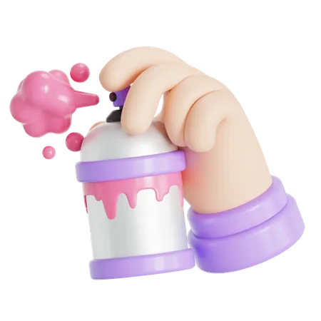 Spray colorido  3D Icon