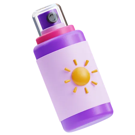 Spray de protection solaire  3D Icon