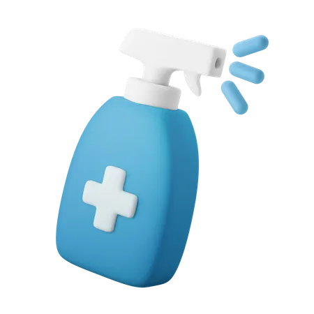 Icono 3 D De Prevencion De Virus De Botella De Spray Desinfectante 3D Illustration