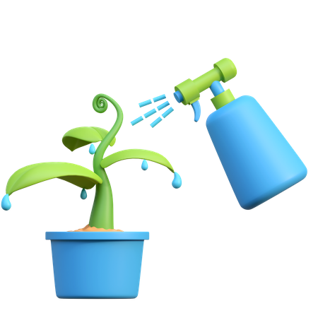 Spraying Water Plants 3D Icon
