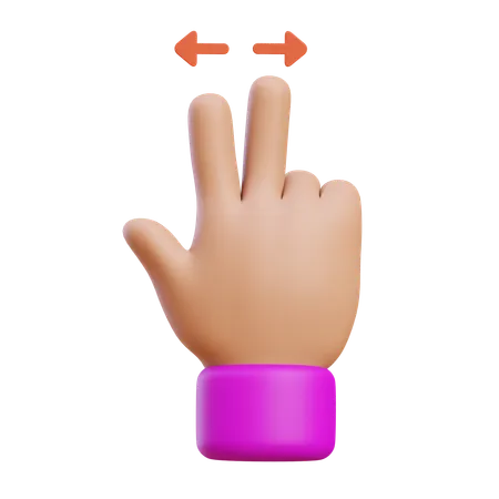 Spread 2 Hand Gesture  3D Icon