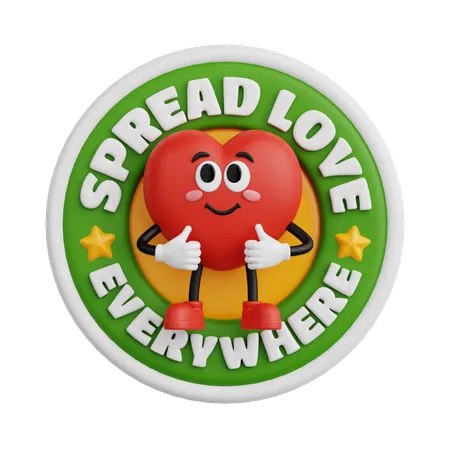 Spread Love  3D Sticker