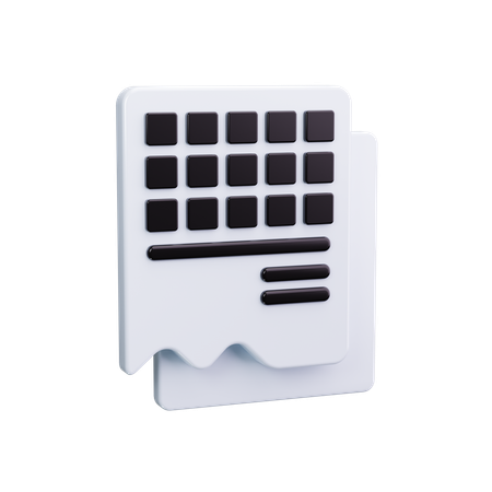 Spreadsheet  3D Icon