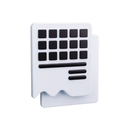 Spreadsheet  3D Icon