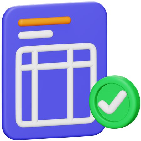 Spreadsheet  3D Icon