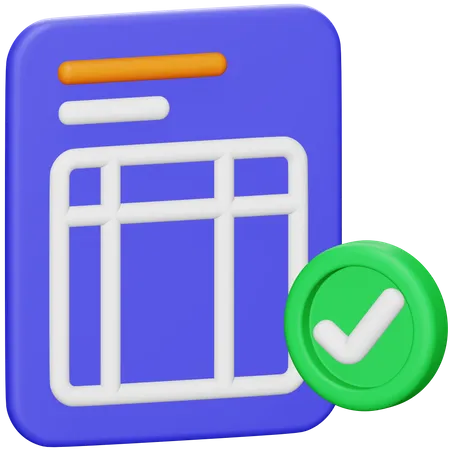 Spreadsheet  3D Icon