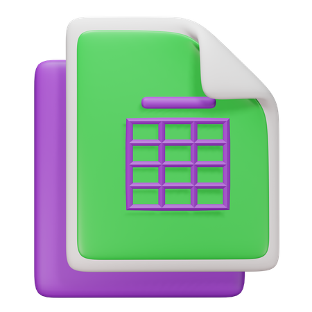 Spreadsheet  3D Icon