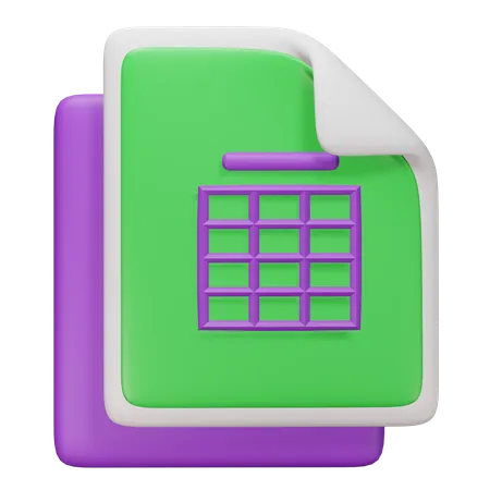 Spreadsheet  3D Icon