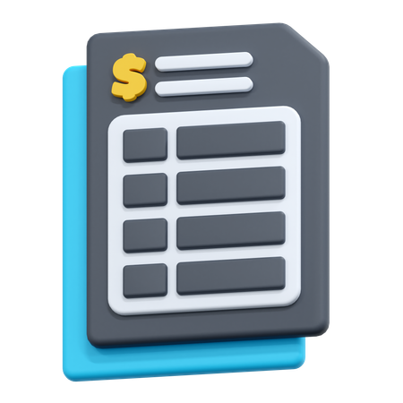 Spreadsheet  3D Icon