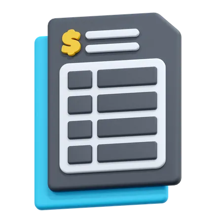 Spreadsheet  3D Icon