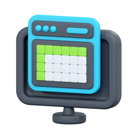 Spreadsheet  3D Icon