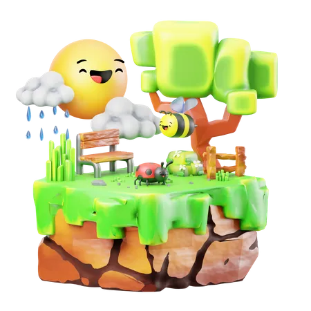 Spring  3D Icon