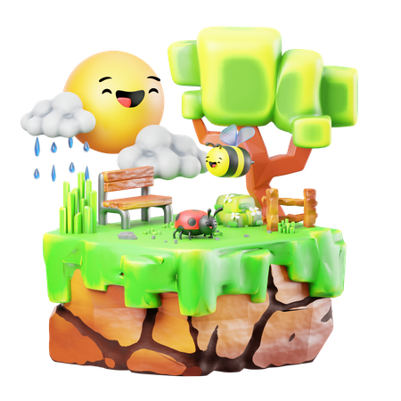 Spring  3D Icon