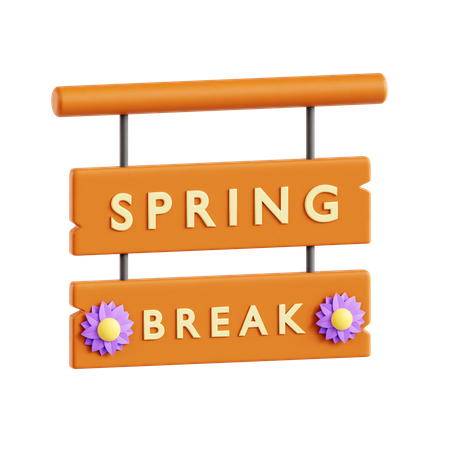 Spring Break  3D Icon