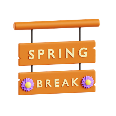 Spring Break  3D Icon