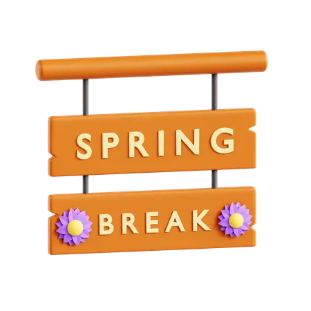 Spring Break  3D Icon