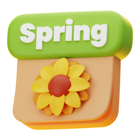 Spring Calendar  3D Icon