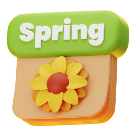 Spring Calendar  3D Icon