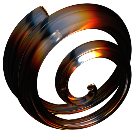 Spring Glass Abstract Shape  3D Icon