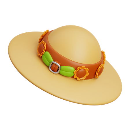 봄 모자  3D Icon