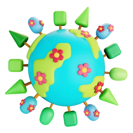 Spring On Earth  3D Icon