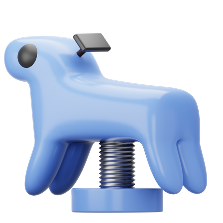 Spring Rocking Horse  3D Icon